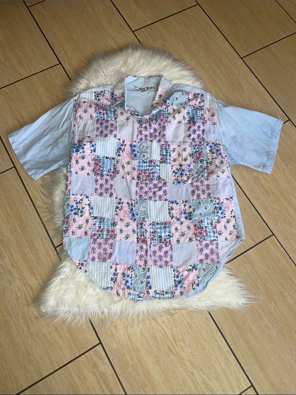 Quizz Vintage Quilted Button Up Shirt